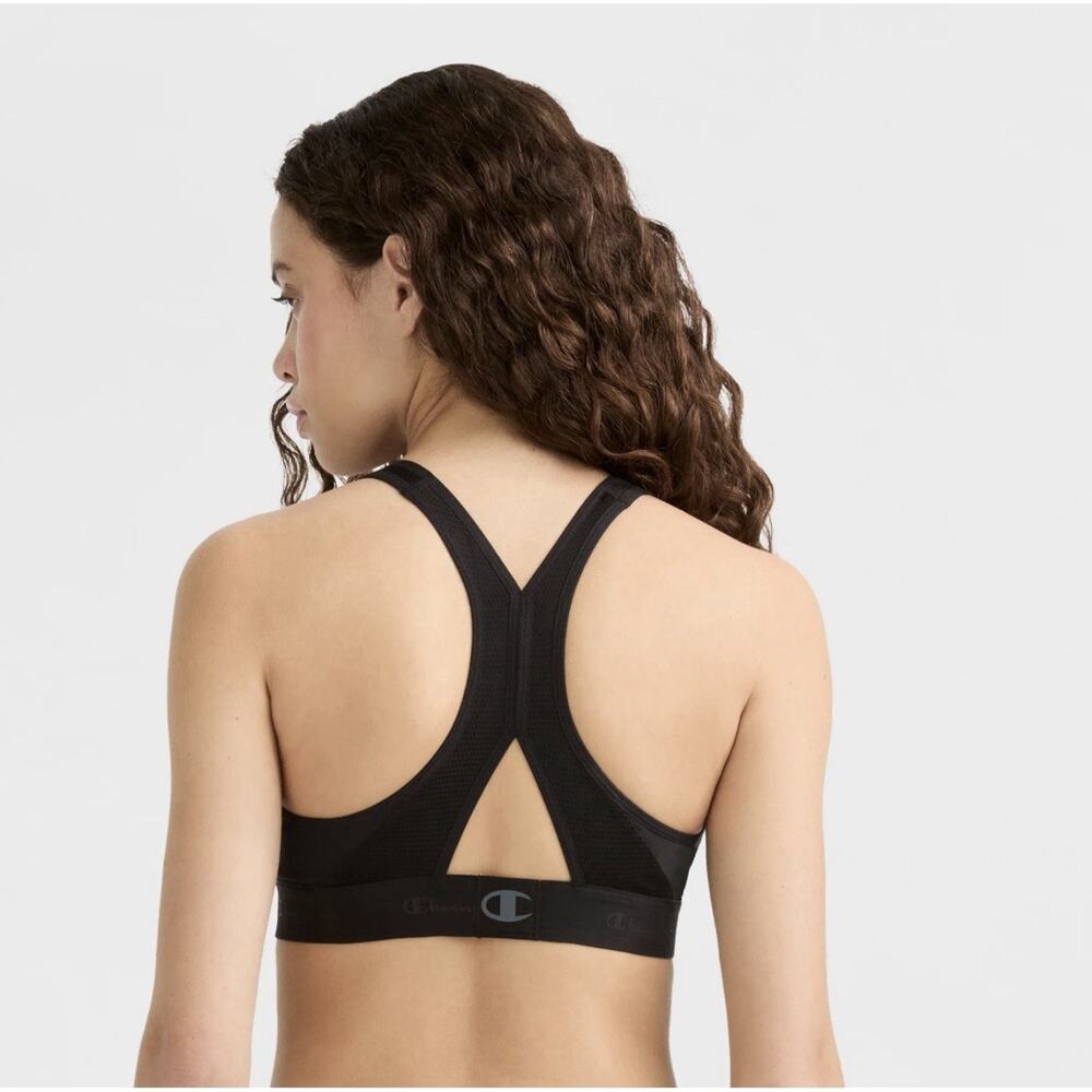 Lot of 3 Champion Black XS Curvy racerback Sports Bra Wireless Workout Gym - Picture 4 of 6